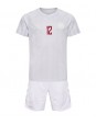 Otroški Nogometna dresi replika Danska Kasper Dolberg #12 Gostujoči SP 2022 Kratek rokav (+ hlače)